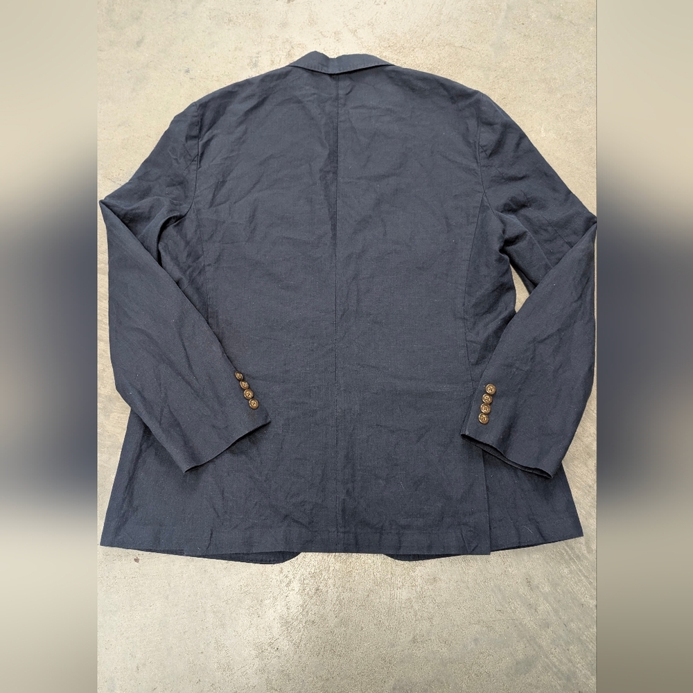 J Crew Cotton/Limen Classic Navy Blazer, 44R - Picture 3 of 10
